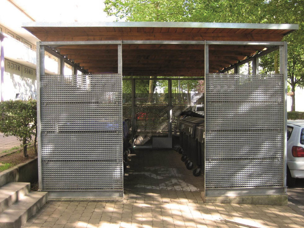 Beispiel Standplatz für Abfallbehälter (Foto: ZKE) Beispiel Standplatz für Abfallbehälter (Foto: ZKE)