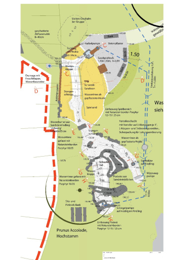 Auszug aus dem Lageplan "Wasserspielplatz im DFG" Image