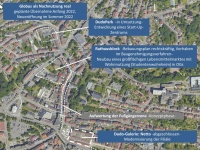 Dudweiler: Stadtentwicklungsprojekte Dudweiler: Stadtentwicklungsprojekte (Projekte eingezeichnet in Karte)