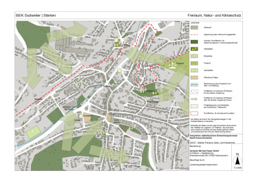 Übersichtskarte ISEK Dudweiler - Freiraum: Stärken Image
