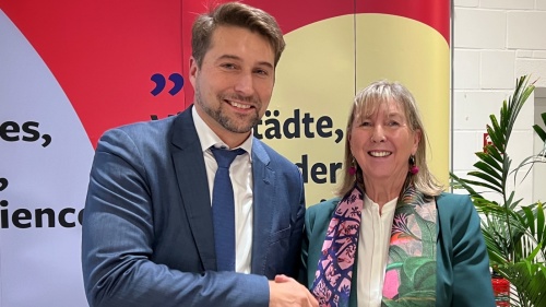 Uwe Conradt und Lydie Polfer OB von Saarbrücken und OB von Luxemburg