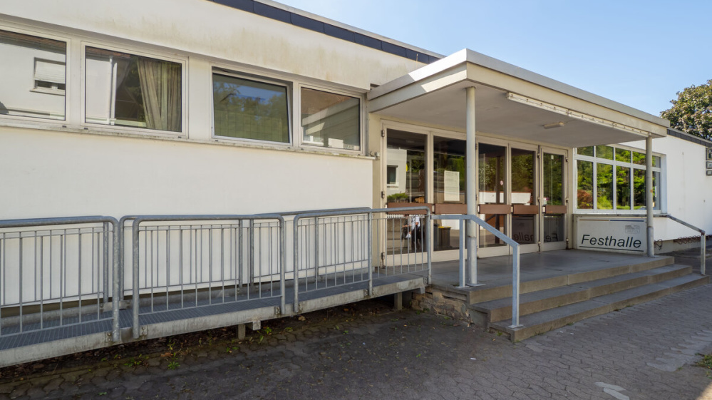 Festhalle Schafbrücke, Außenansicht Festhalle Schafbrücke, Außenansicht