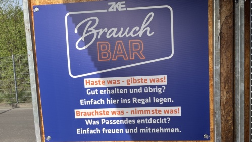 ZKE Brauch-Bar im Wertstoffzentrum Wiesenstraße ZKE Brauch-Bar im Wertstoffzentrum Wiesenstraße, Foto: ZKE