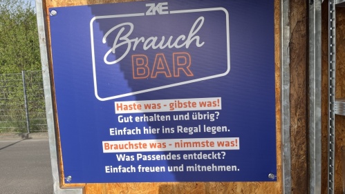 ZKE Brauch-Bar im Wertstoffzentrum Wiesenstraße ZKE Brauch-Bar im Wertstoffzentrum Wiesenstraße, Foto: ZKE
