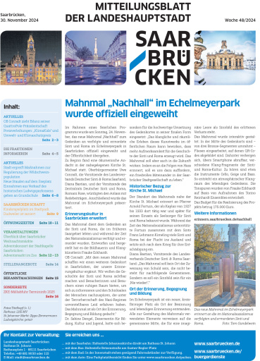 Mitteilungsblatt der Landeshauptstadt (30. November 2024) Image