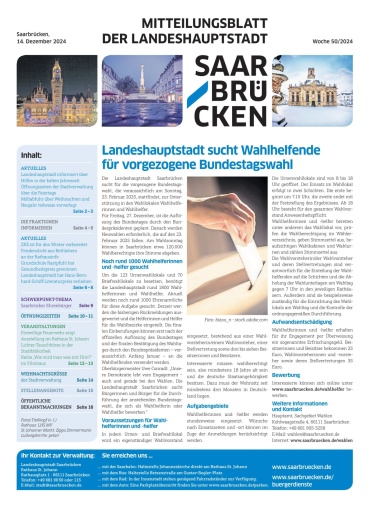 Mitteilungsblatt der Landeshauptstadt (14. Dezember 2024) Image