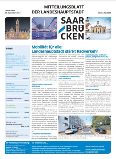 Mitteilungsblatt der Landeshauptstadt (27. Dezember 2024) Image
