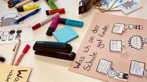 Kinder gestalten Plakate