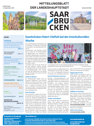 Mitteilungsblatt der Landeshauptstadt (6. September 2025) Image