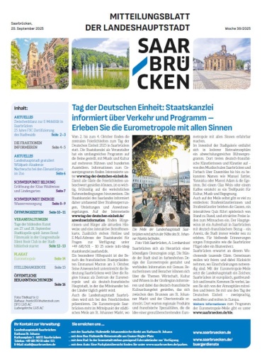 Mitteilungsblatt der Landeshauptstadt (20. September 2025) Image