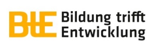 Schriftzug in schwarz ,Kurzform BtE in gelb